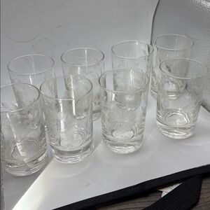 Vintage 8 Cornflower Hughes Corn Flower Juice Glasses